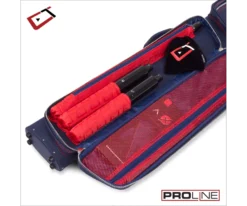 Cuetec 2x4 Navy Pro Line Pool Cue Case -Pool Cue Shop 23 ct pro line 2x4 navy 95 754 main pocket