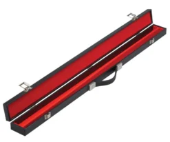 Action 1 Butt 1 Shaft Silver Clasp Box Case -Pool Cue Shop acbx01 01 open