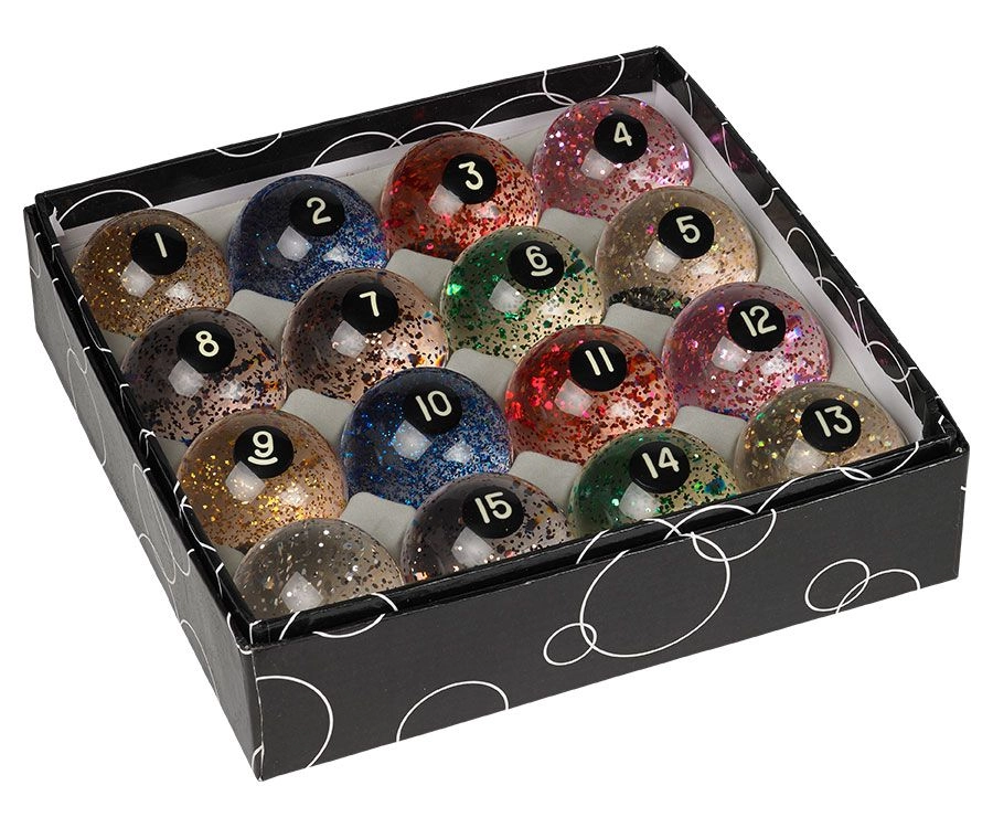 Action Glitter Billiard Ball Set 2 Action Glitter Billiard Ball Set