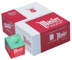 Master Chalk (Box Of 144 Cubes) -Pool Cue Shop chm144 green 01