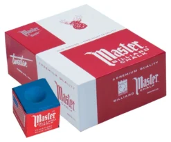 Master Chalk (Box Of 144 Cubes) -Pool Cue Shop chm144 skyblue 01