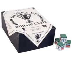 Silver Cup Chalk (Box Of 144 Cubes) -Pool Cue Shop chs144 green 01 1