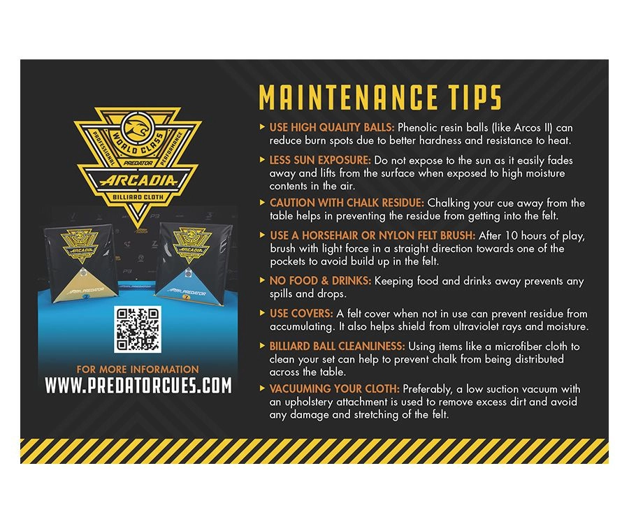 Predator Arcadia Reserve Pool Table Cloth 5 Predator Arcadia Reserve Pool Table Cloth - Image 3