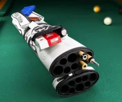 Eight Ball Mafia White Knuckles 3 Butt 5 Shaft Hard Case -Pool Cue Shop ebmc35e 01 2