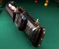 Elite 2 Butt 4 Shaft Brown Leather Case -Pool Cue Shop ecc24 brown 02 1