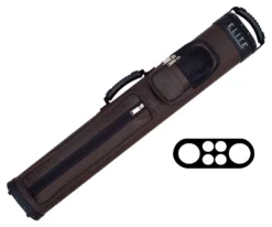 Elite Leatherette 2 Butt 4 Shaft Hard Case -Pool Cue Shop eccp24 brown 01