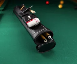 Elite Prime 2 Butt 2 Shaft Hard Case -Pool Cue Shop ecp22 black 01