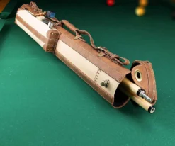 Elite 2x2 Vintage Leather Cue Case Chestnut -Pool Cue Shop ecv22 chestnut 01 1