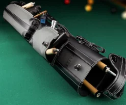 Elite 3x7 Vintage Cue Case Black -Pool Cue Shop ecv37 grey 01 2