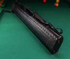Instroke Southwest 2 Butt 4 Shaft Leather Case -Pool Cue Shop issw24 black 02