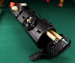 Instroke Southwest 3 Butt 5 Shaft Leather Case -Pool Cue Shop issw35 black 01