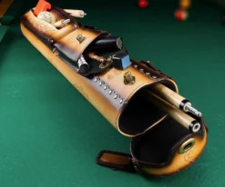 Instroke Tooled 3 Butt 7 Shaft Leather Case -Pool Cue Shop ist37 rust 01 2