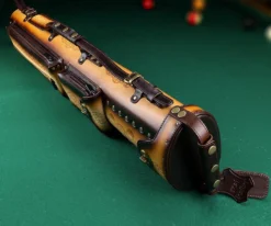 Instroke Tooled 3 Butt 7 Shaft Leather Case -Pool Cue Shop ist37 rust 03
