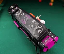 Instroke La Bella Donna 2 Butt 4 Shaft Hard Case - Black -Pool Cue Shop isxb 02