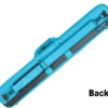 Molinari 2 Butt 4 Shaft Cyan/Black Flat Cue Case -Pool Cue Shop mlcf24 cyan back 01