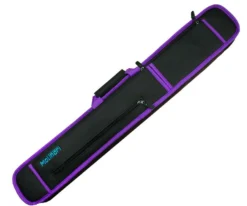 Molinari 2 Butt 4 Shaft Black/Purple Soft Cue Case -Pool Cue Shop mlcs24 purple 01