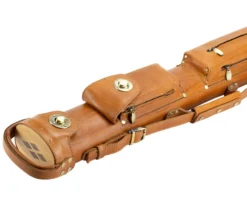 Tango Pampa Tan 2 Butt 2 Shaft Leather Cue Case -Pool Cue Shop tapm22 tan 03