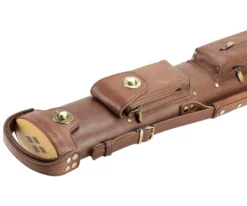 Tango Pampa Chestnut 2 Butt 4 Shaft Leather Cue Case -Pool Cue Shop tapm24 chestnut 03