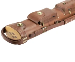 Tango Pampa Chestnut 3 Butt 5 Shaft Leather Cue Case -Pool Cue Shop tapm35 chestnut 03