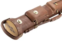 Tango Pampa Chestnut 3 Butt 6 Shaft Leather Cue Case -Pool Cue Shop tapm36 chestnut 03
