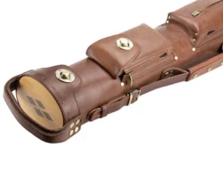 Tango Pampa Chestnut 3 Butt 7 Shaft Leather Cue Case -Pool Cue Shop tapm37 chestnut 03