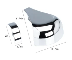 Corner/Side Castings Chrome Finish (Set Of 6) -Pool Cue Shop tp50581 dm 01