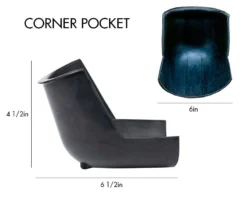 Rubber Pocket Gulley Boot Set (Set Of 6) -Pool Cue Shop tp5123 corner dm 01